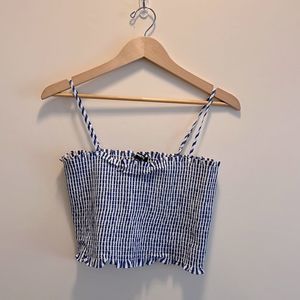 Express Blue And White Top